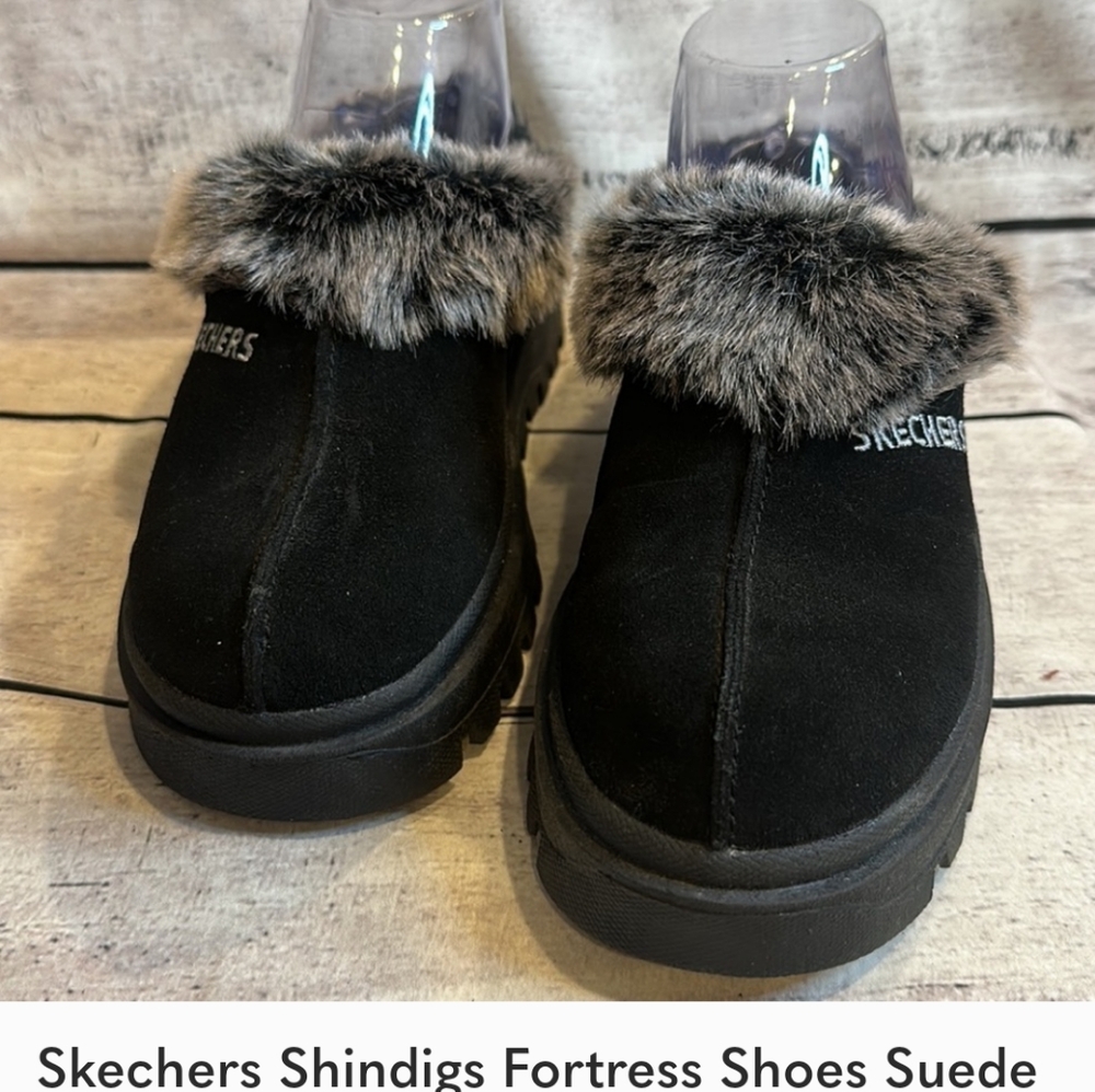 Skechers Shindigs fortress shoes suede fur lining